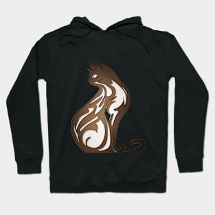 Elegant Tribal Cat Design No. 560 Hoodie